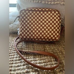 Clare V checkered Midi Sac